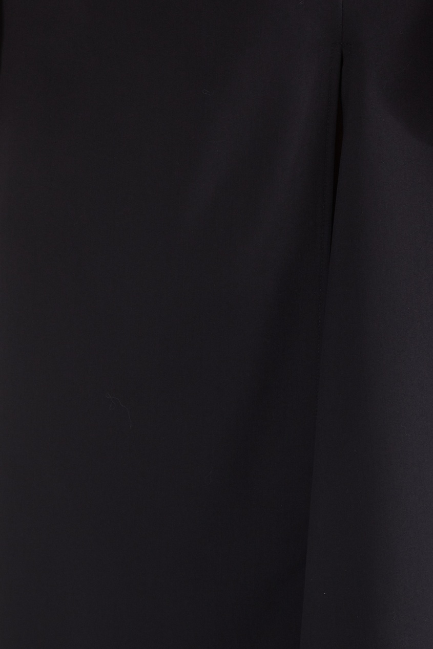 фото Асимметричное черное платье с коротким рукавом Lesyanebo