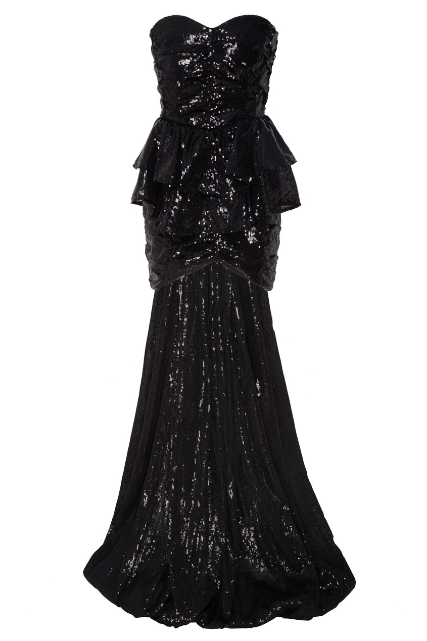 фото Асимметричное коктейльное платье с пайетками Attico