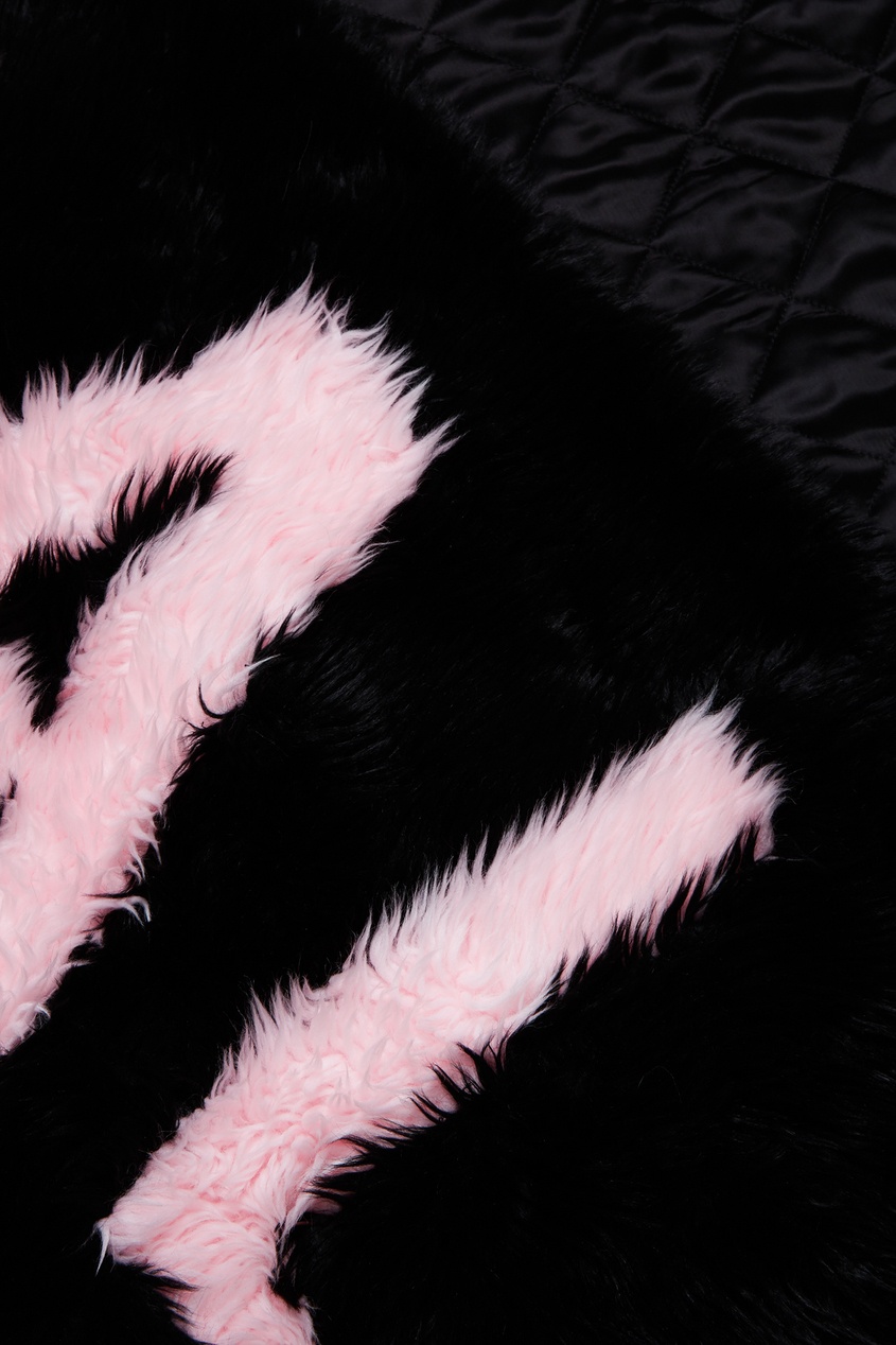 фото Черный шарф с розовым логотипом Giant Balenciaga