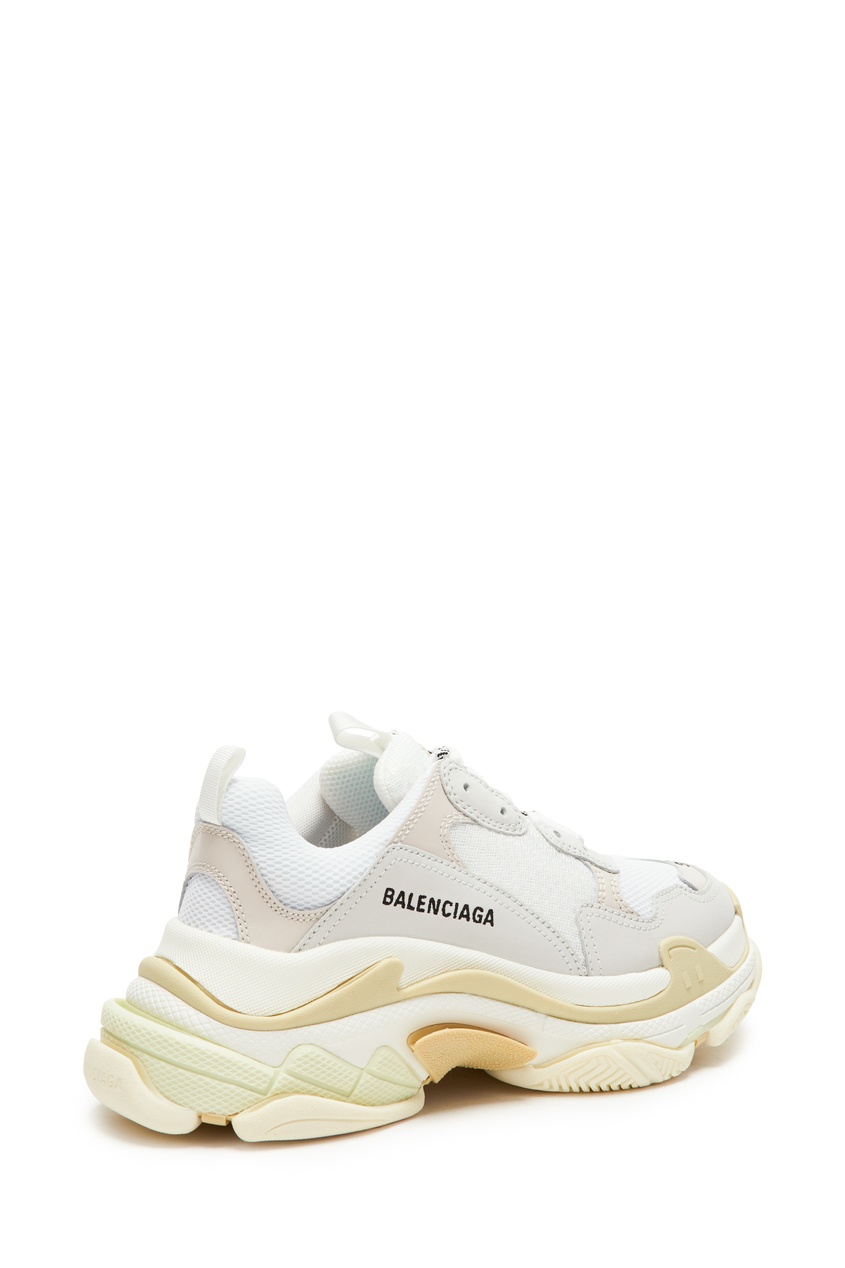 фото Белые кроссовки оверсайз triple s balenciaga