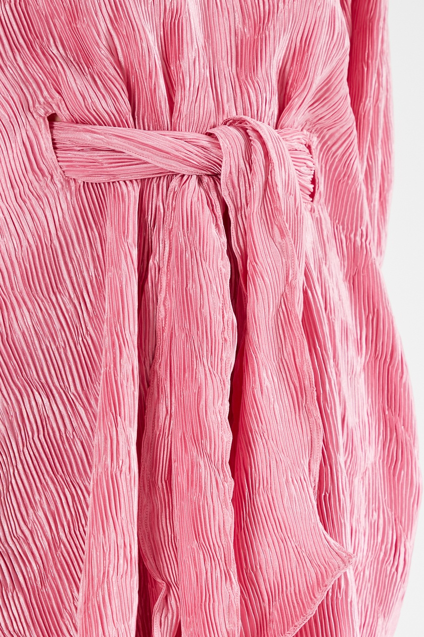 фото Плиссированное платье розового цвета ganni