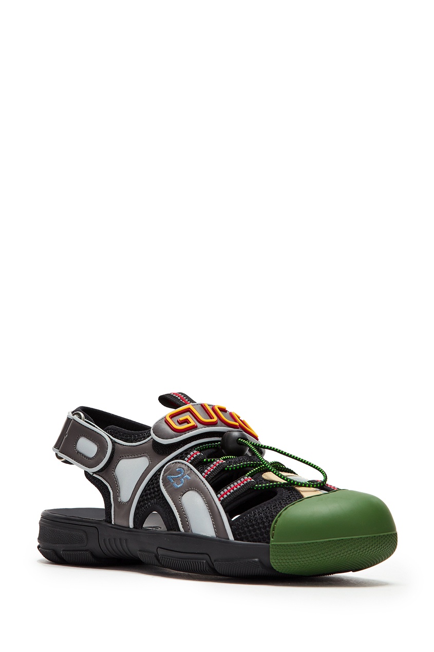 фото Комбинированные сандалии с логотипом gucci