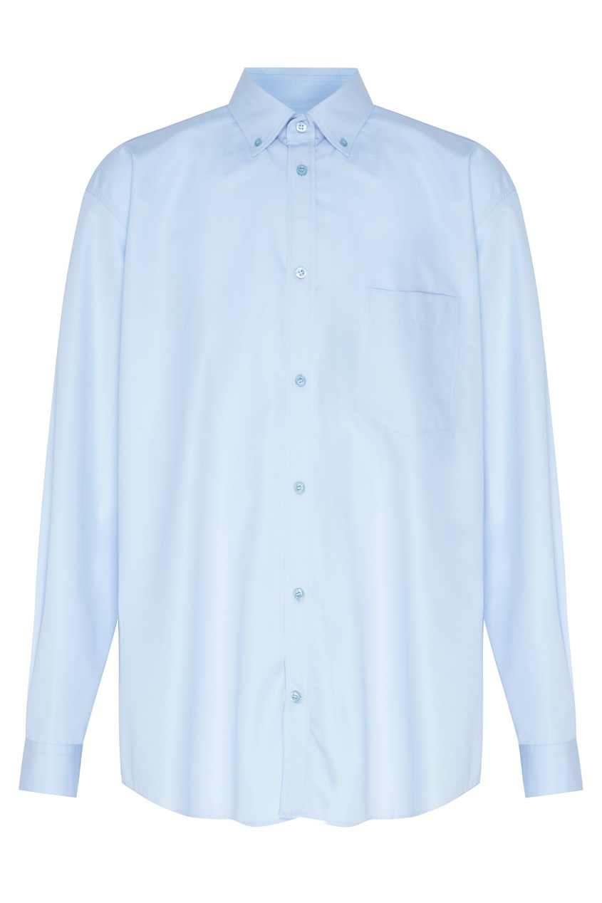 фото Голубая рубашка с нагрудным карманом balenciaga
