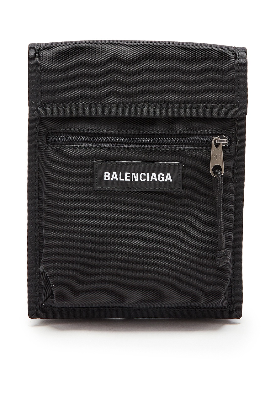 фото Плоская нейлоновая сумка с логотипом explorer balenciaga