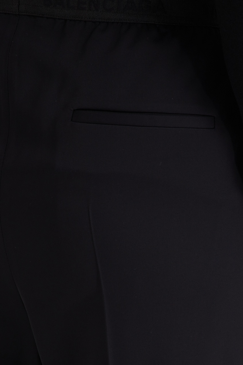 фото Широкие трикотажные брюки черного цвета balenciaga