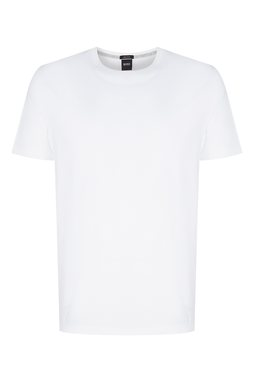 Белая хлопковая футболка от Hugo Boss
