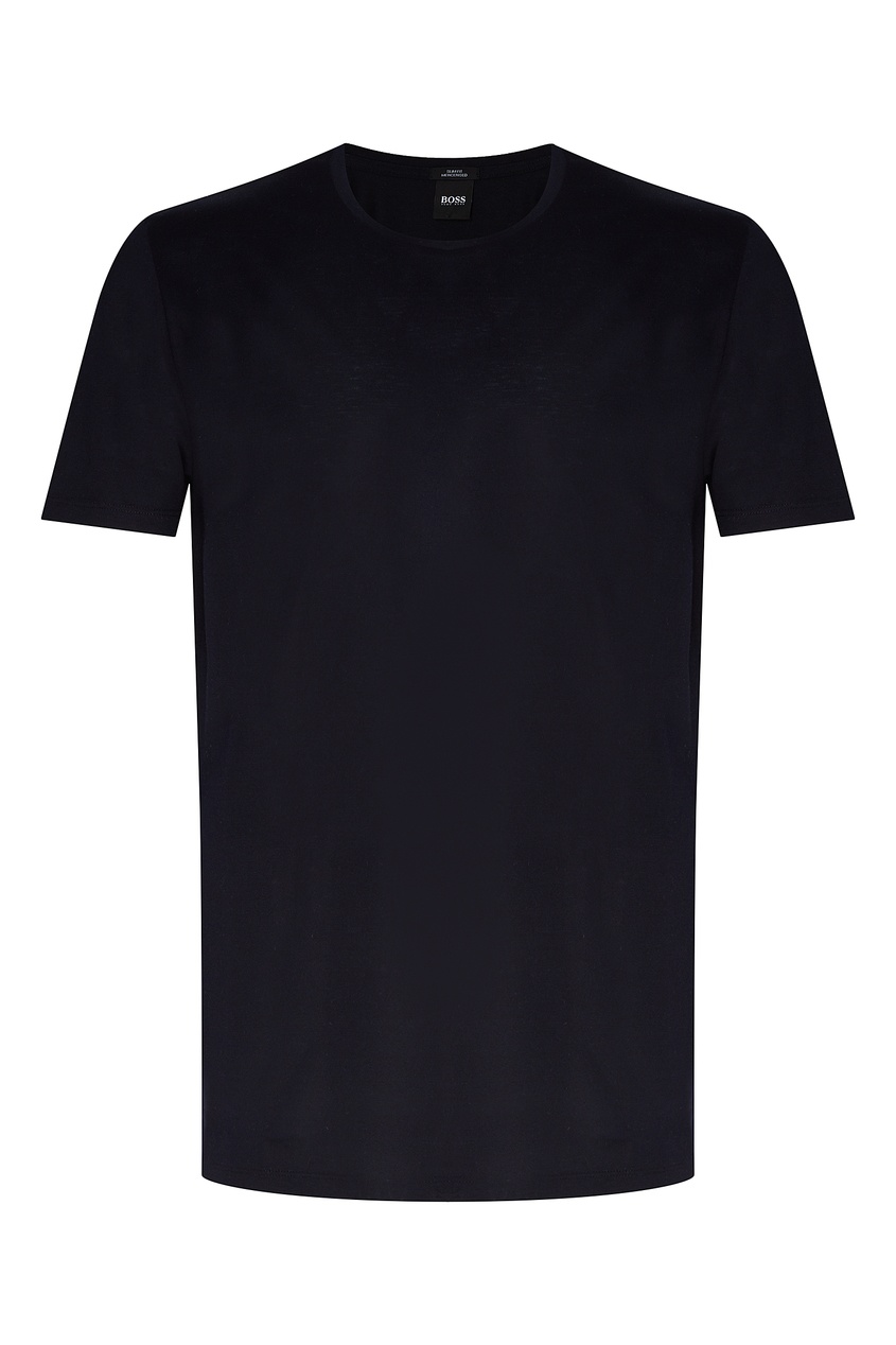 Хлопковая иссиня-черная футболка от Hugo Boss