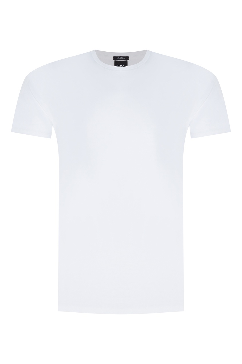 Белая футболка из хлопка от Hugo Boss