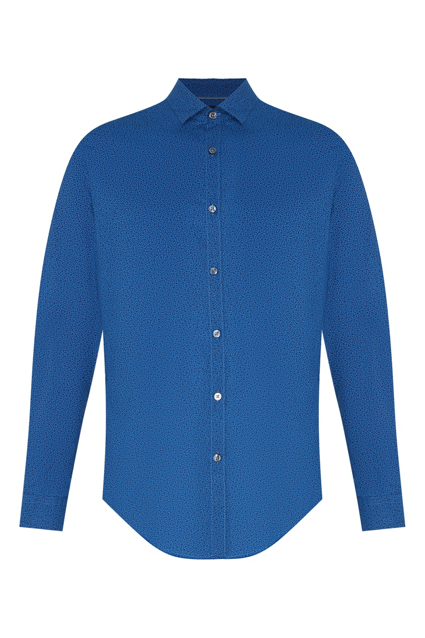 Синяя рубашка от Hugo Boss