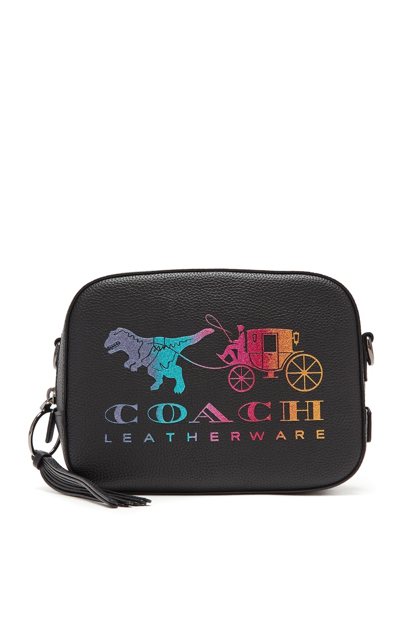 фото Черная сумка с рисунком coach