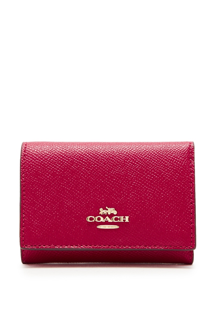 фото Красный кошелек из кожи Coach