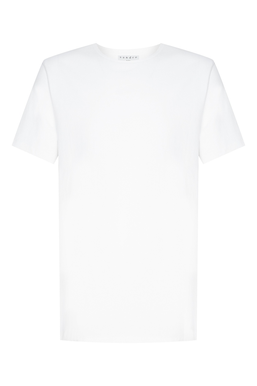 фото Белая льняная футболка sandro