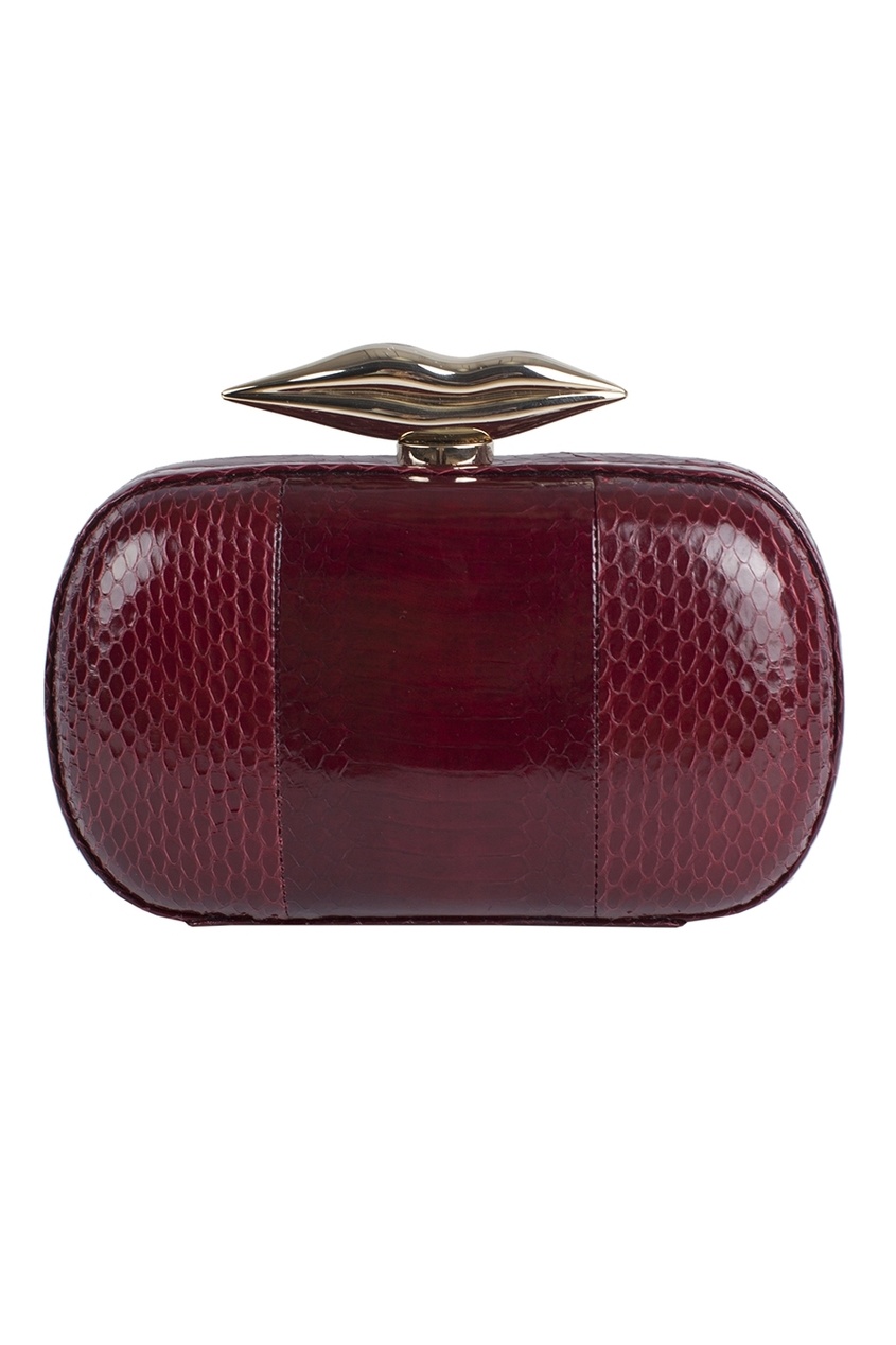 фото Сумка из кожи змеи flirty minaudiere snake diane von furstenberg