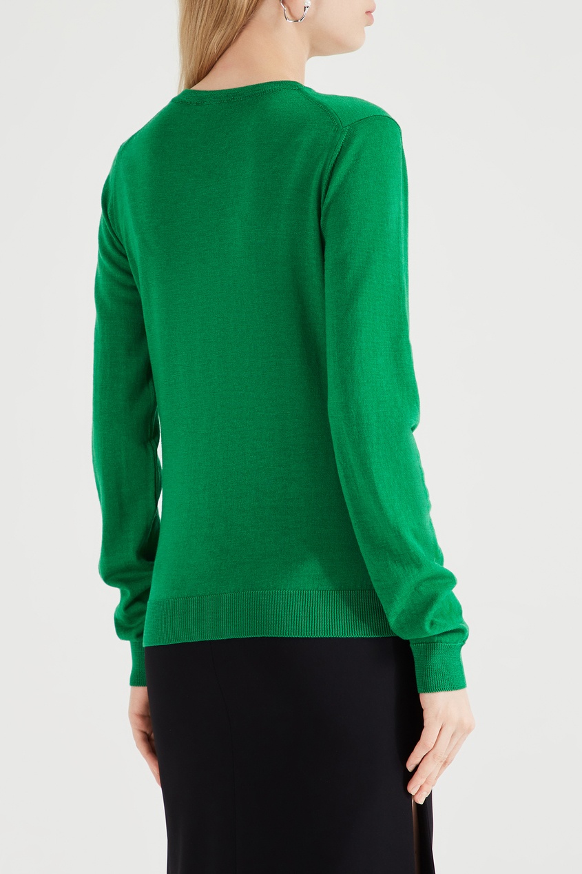 фото Зеленый пуловер с логотипом no.21