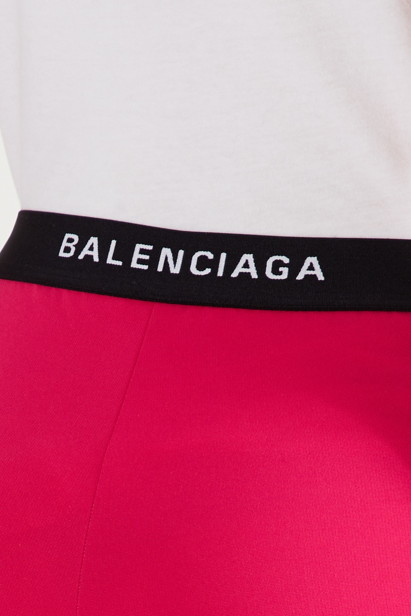фото Леггинсы цвета фуксия с логотипом balenciaga