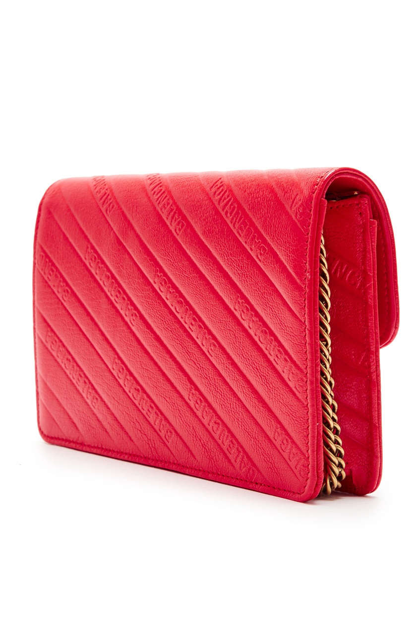 фото Красная сумка на цепочке BB Wallet Balenciaga