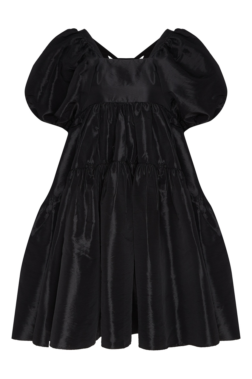 фото Черное фаевое платье ami cecilie bahnsen