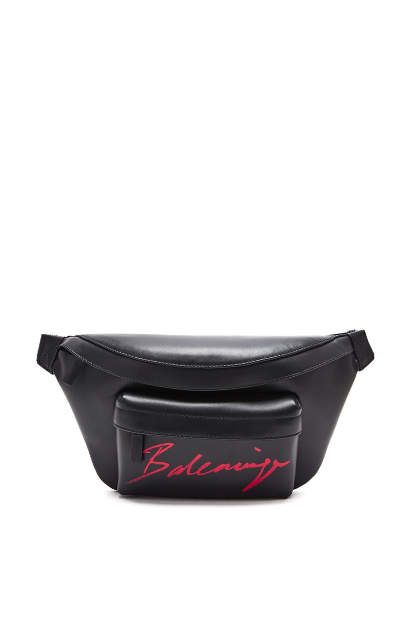 фото Черная с красным поясная сумка Signature Everyday Balenciaga
