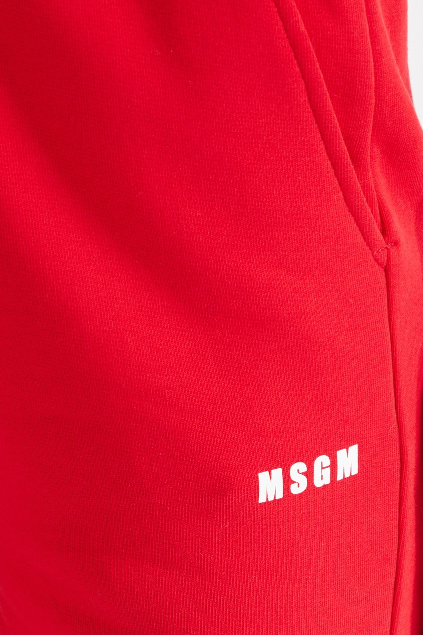 фото Красные брюки с логотипом msgm