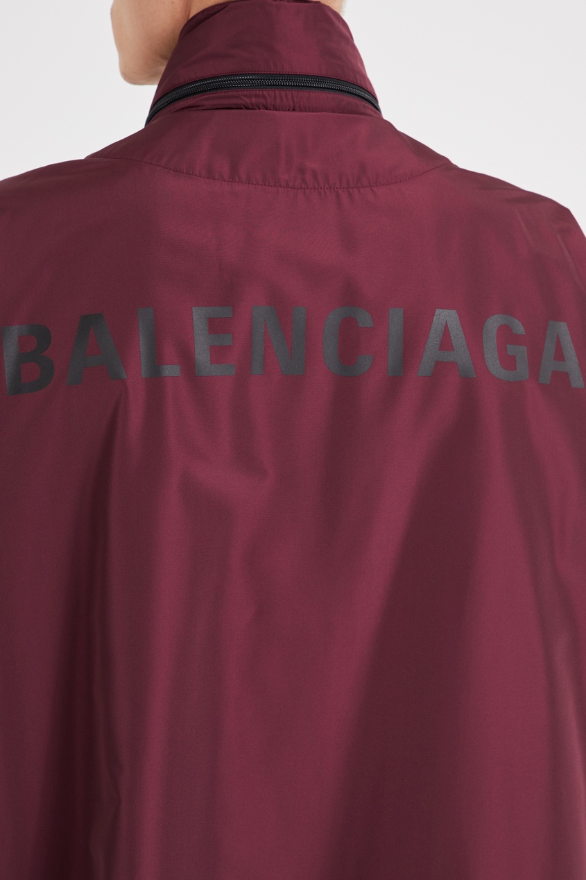 фото Бордовая куртка с воротником-стойкой balenciaga