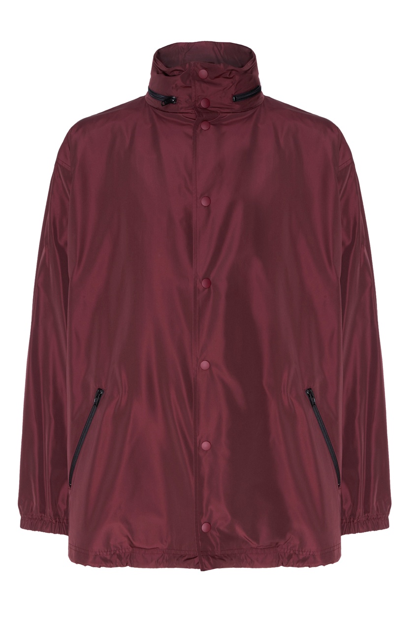 фото Бордовая куртка с воротником-стойкой balenciaga