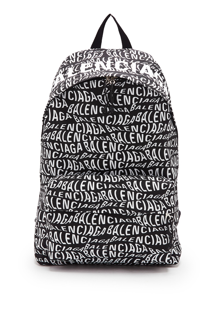 фото Черно-белый рюкзак logo wave balenciaga