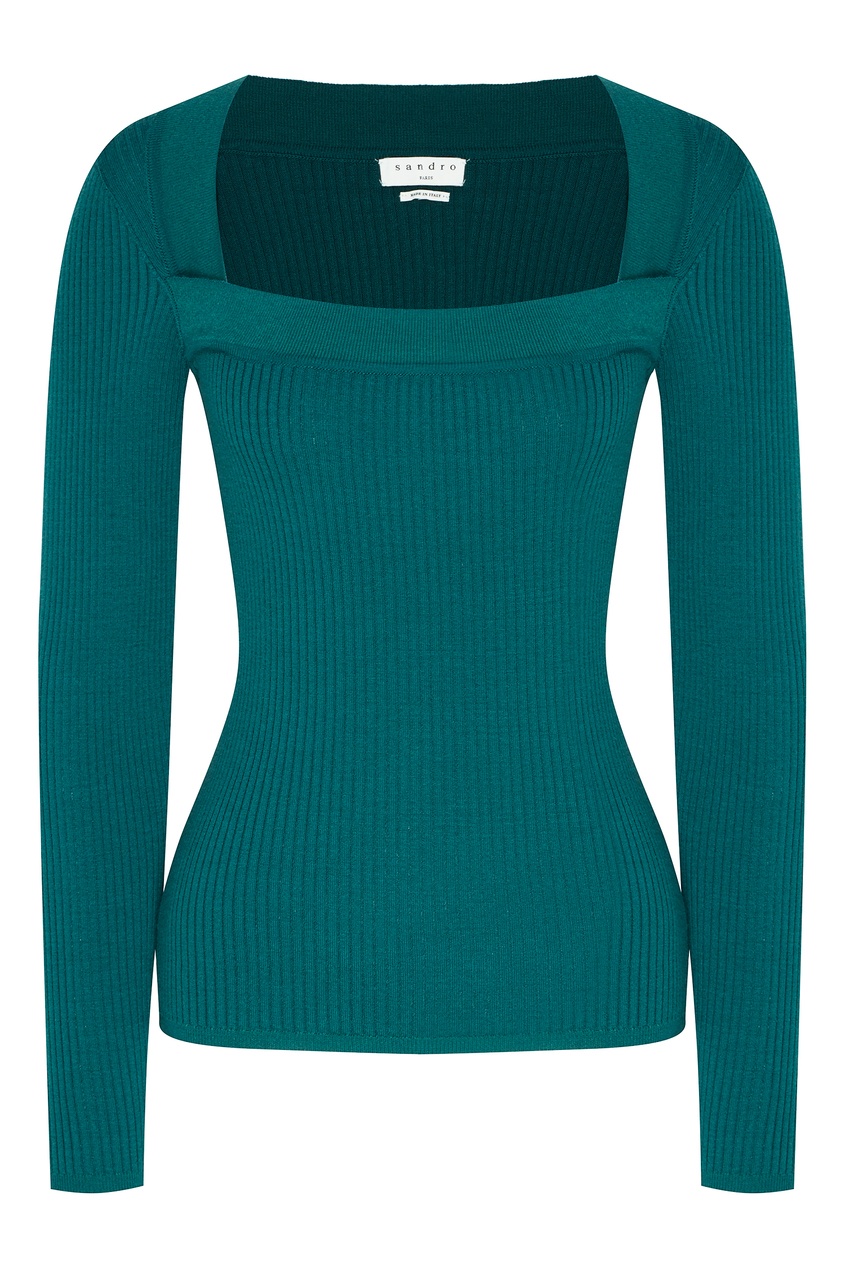 фото Зеленый женский пуловер Sandro