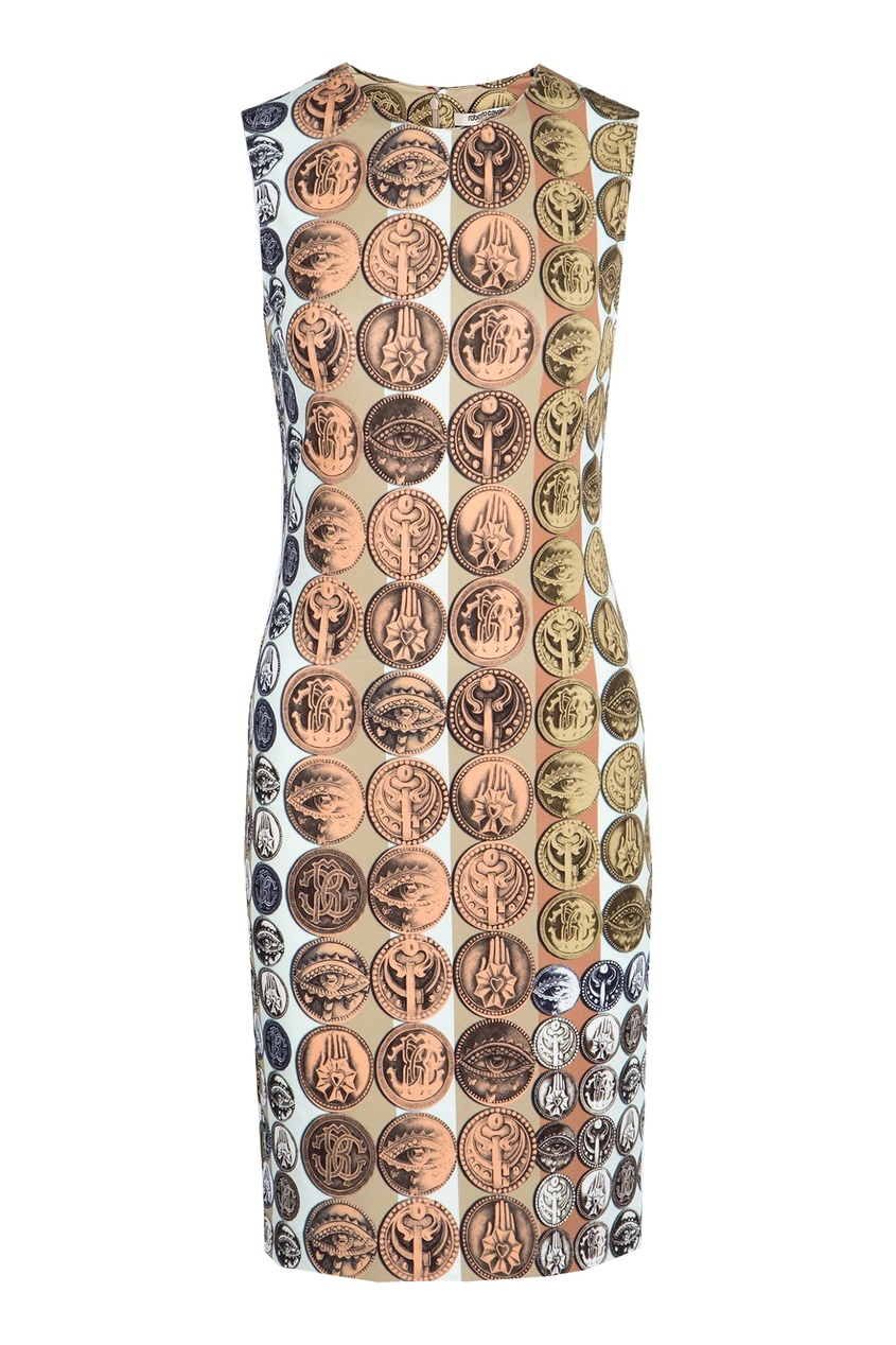 Платье-футляр с принтом от Roberto Cavalli