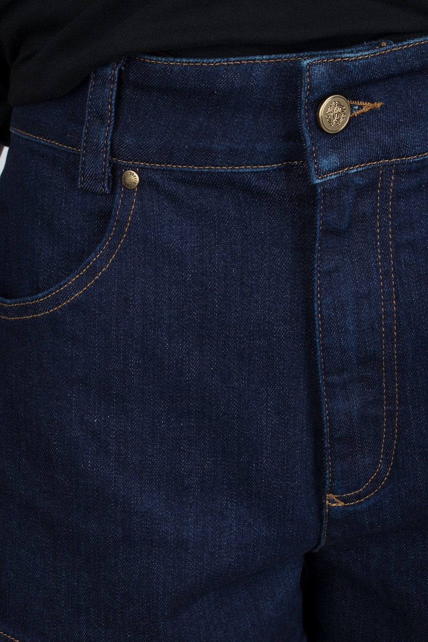 фото Синие джинсовые шорты roberto cavalli