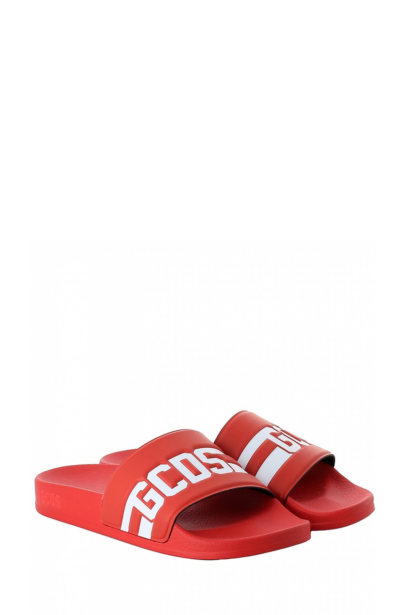 фото Красные пантолеты с рельефной монограммой Gcds