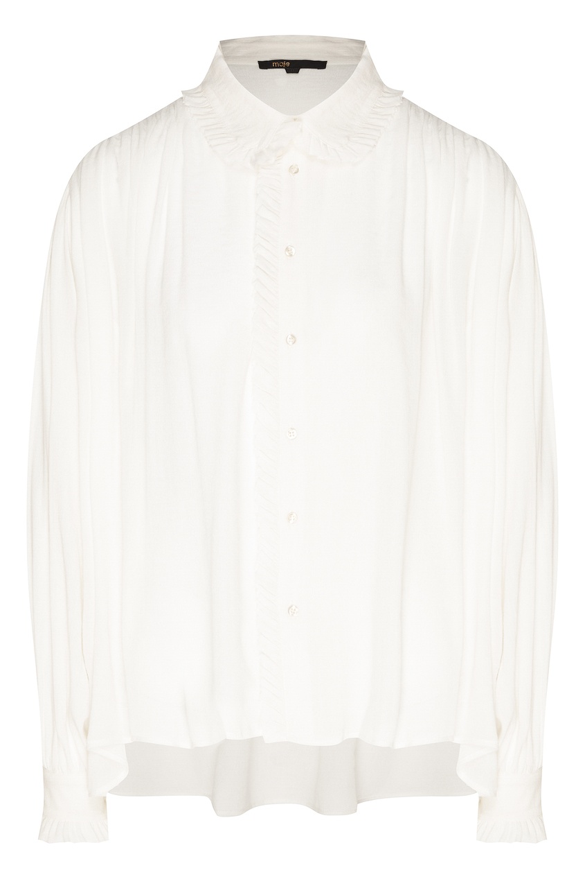 фото Белая батистовая блуза Maje