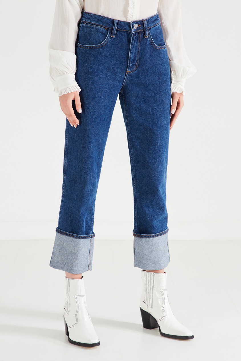 фото Укороченные джинсы с высокими отворотами pop claudie pierlot