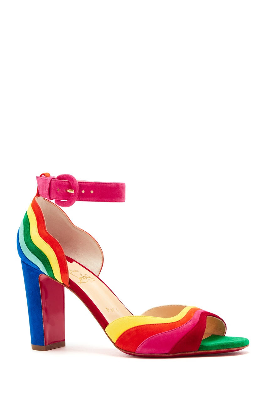 фото Разноцветные босоножки Degratissimo 85 Christian louboutin