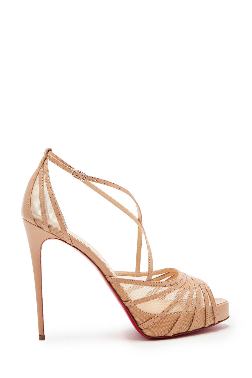 фото Нюдовые босоножки Filamenta 120 Christian louboutin