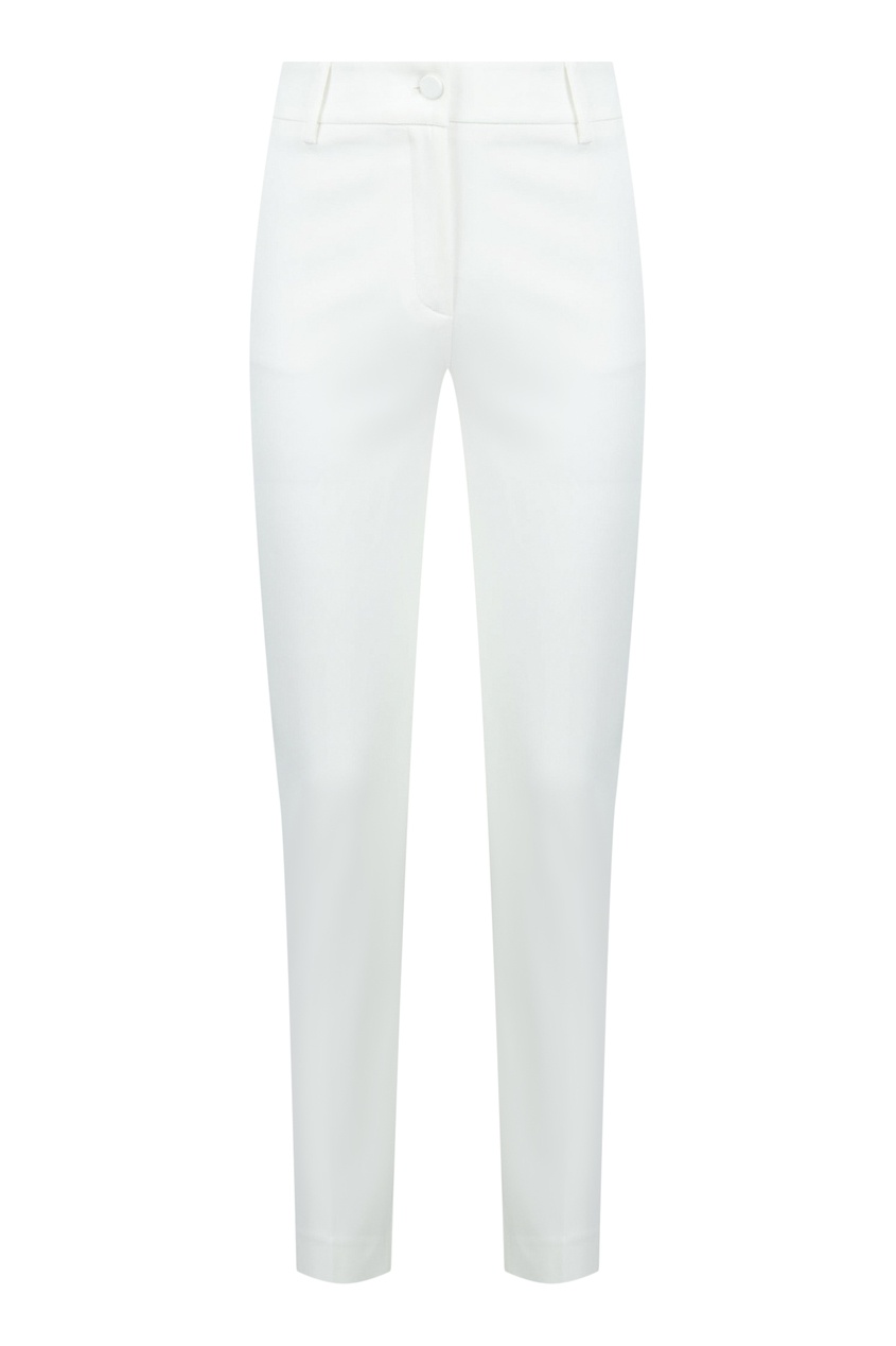 фото Белые брюки прямого кроя blumarine