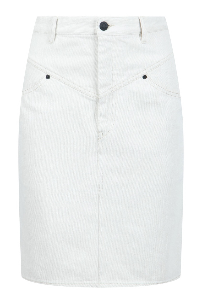 фото Белая юбка на кокетке Isabel marant