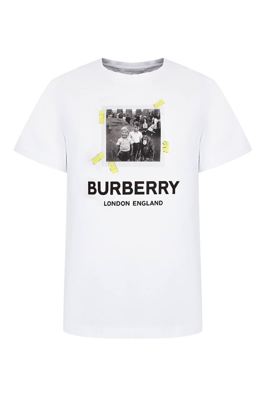 фото Футболка с принтом в виде фотографии burberry kids