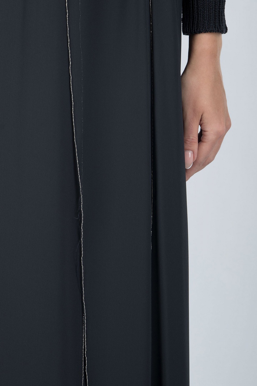 фото Черная юбка-макси с разрезами Peserico