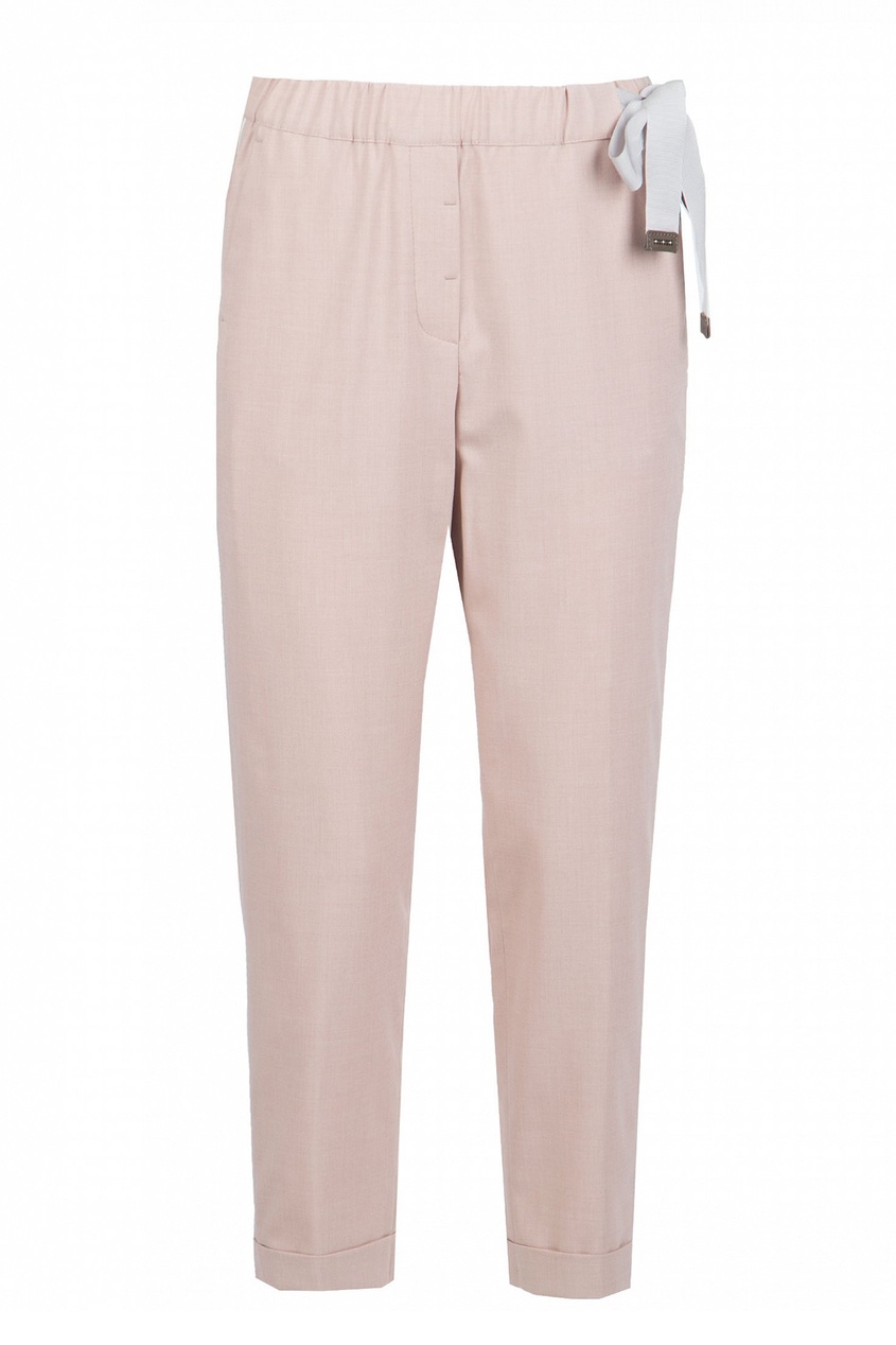 фото Розовые брюки с боковой кулиской peserico