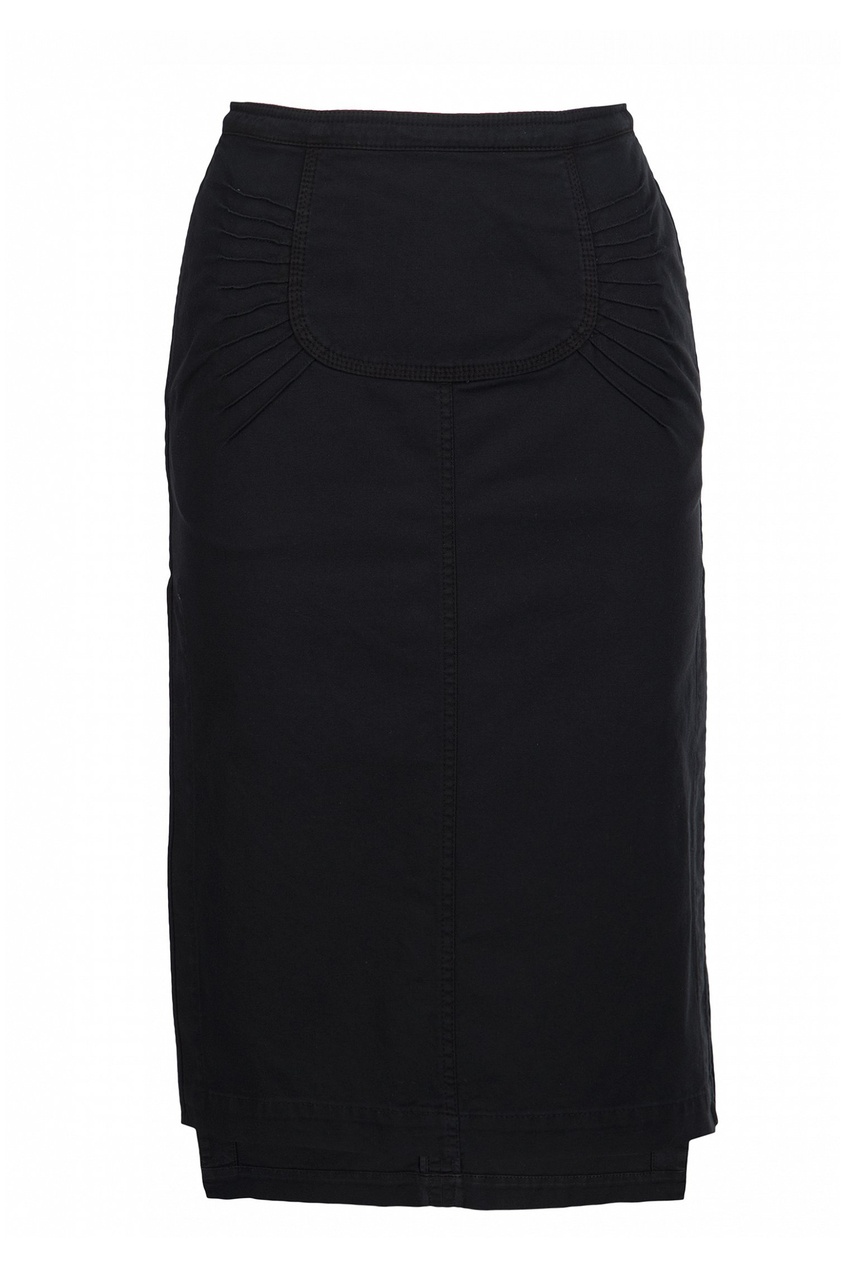фото Черная юбка с глубокими разрезами no.21
