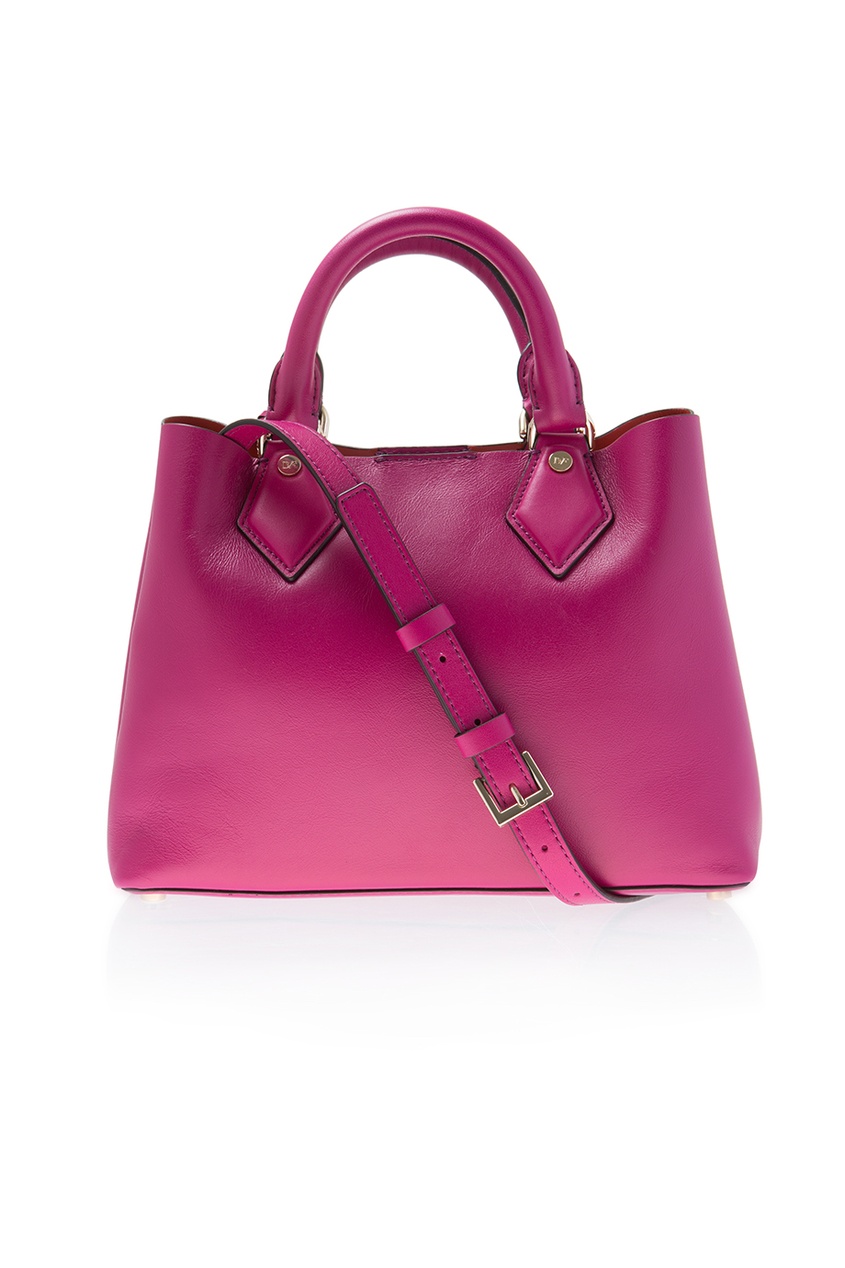 фото Кожаная сумка voyage small on-the-go carryall diane von furstenberg