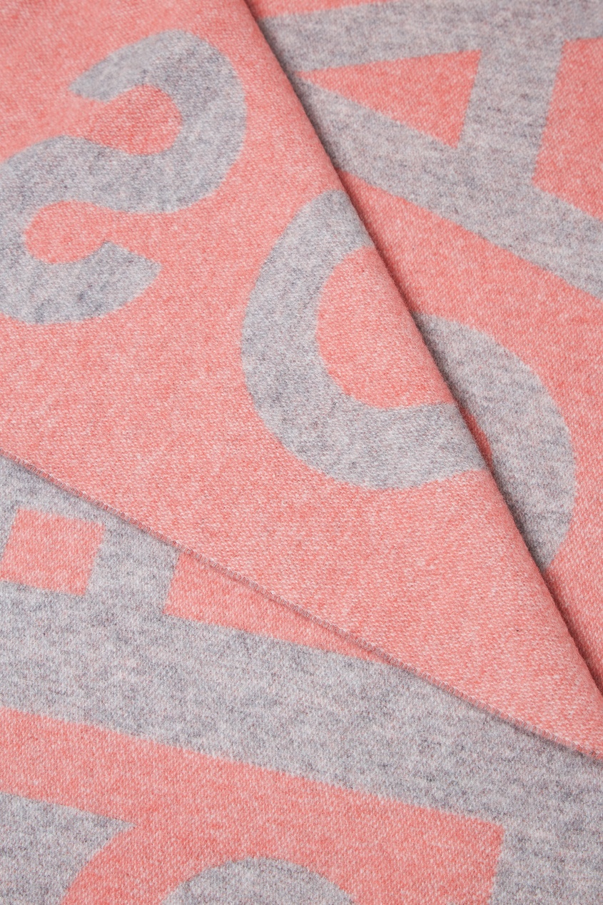 фото Серо-розовый шарф с логотипом acne studios