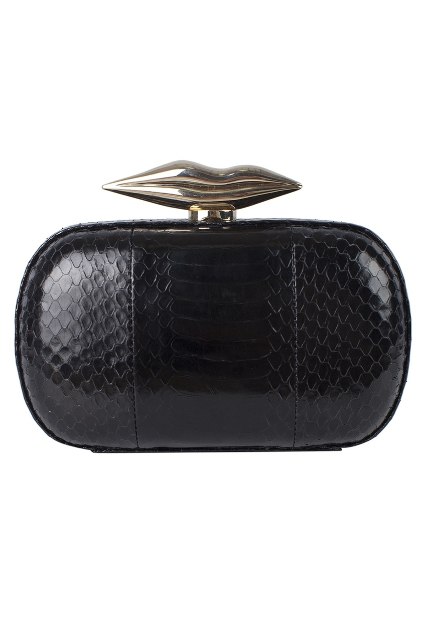 фото Клатч из кожи змеи Flirty Minaudiere Snake Diane von furstenberg