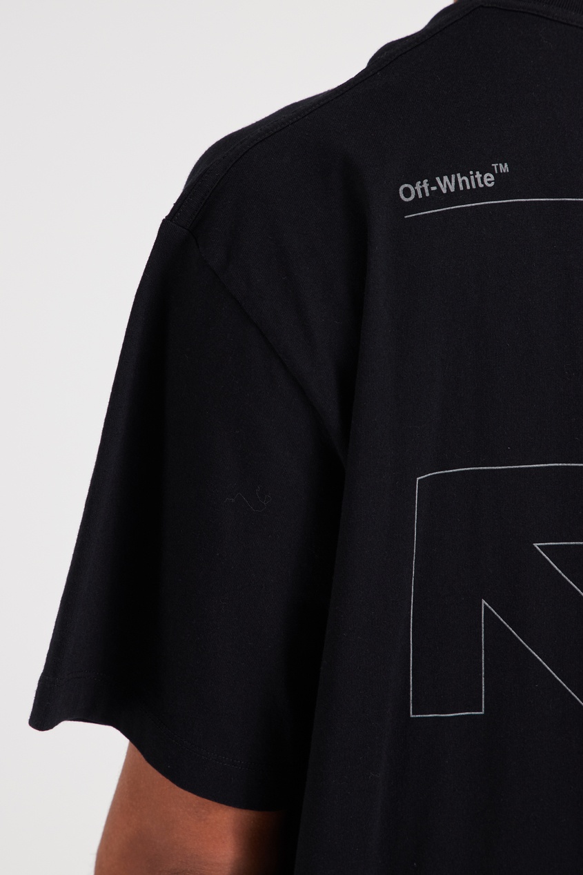 фото Черная футболка с логотипом off-white