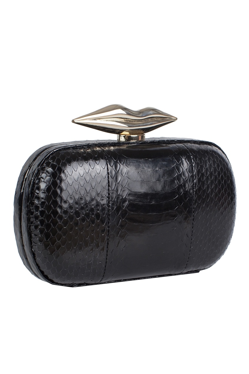 фото Клатч из кожи змеи Flirty Minaudiere Snake Diane von furstenberg