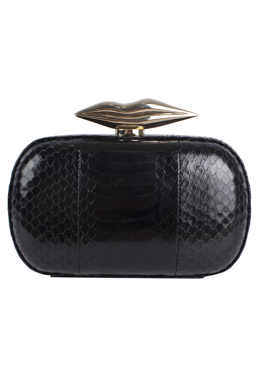 фото Клатч из кожи змеи Flirty Minaudiere Snake Diane von furstenberg