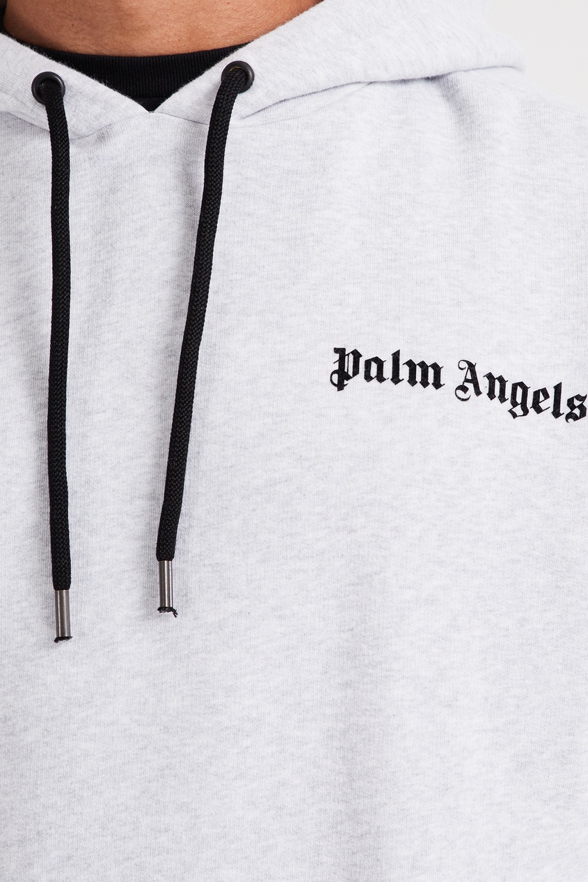 фото Худи серого цвета с логотипом palm angels