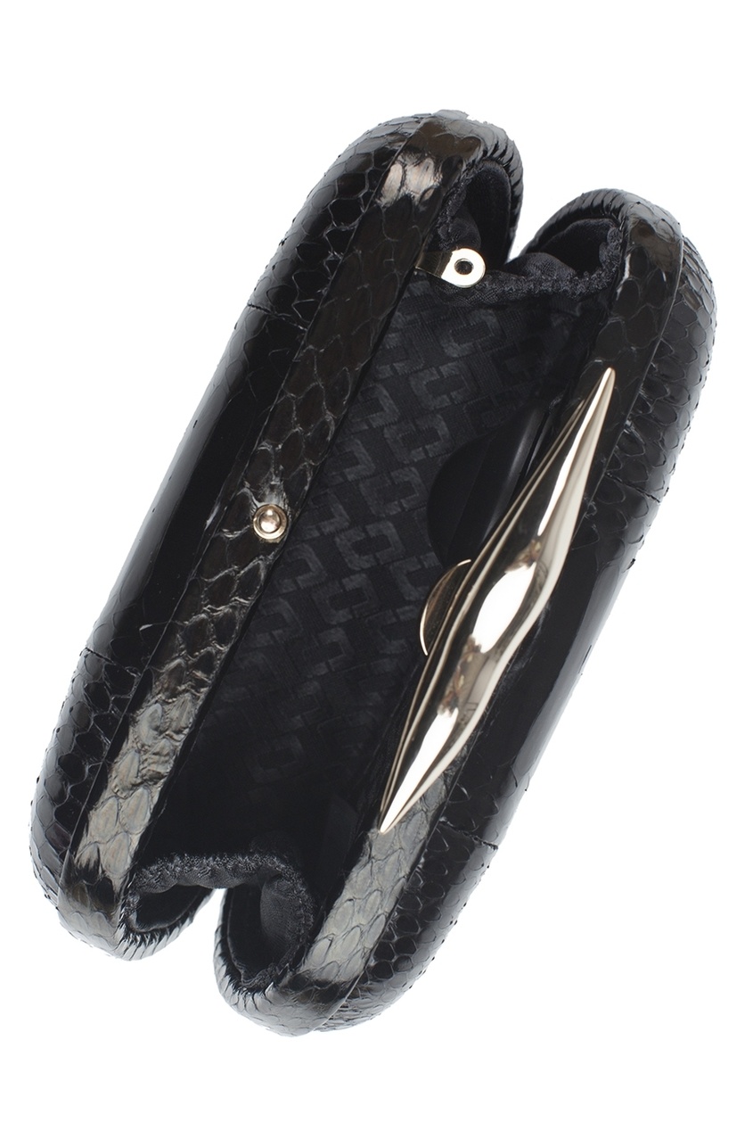 фото Клатч из кожи змеи Flirty Minaudiere Snake Diane von furstenberg