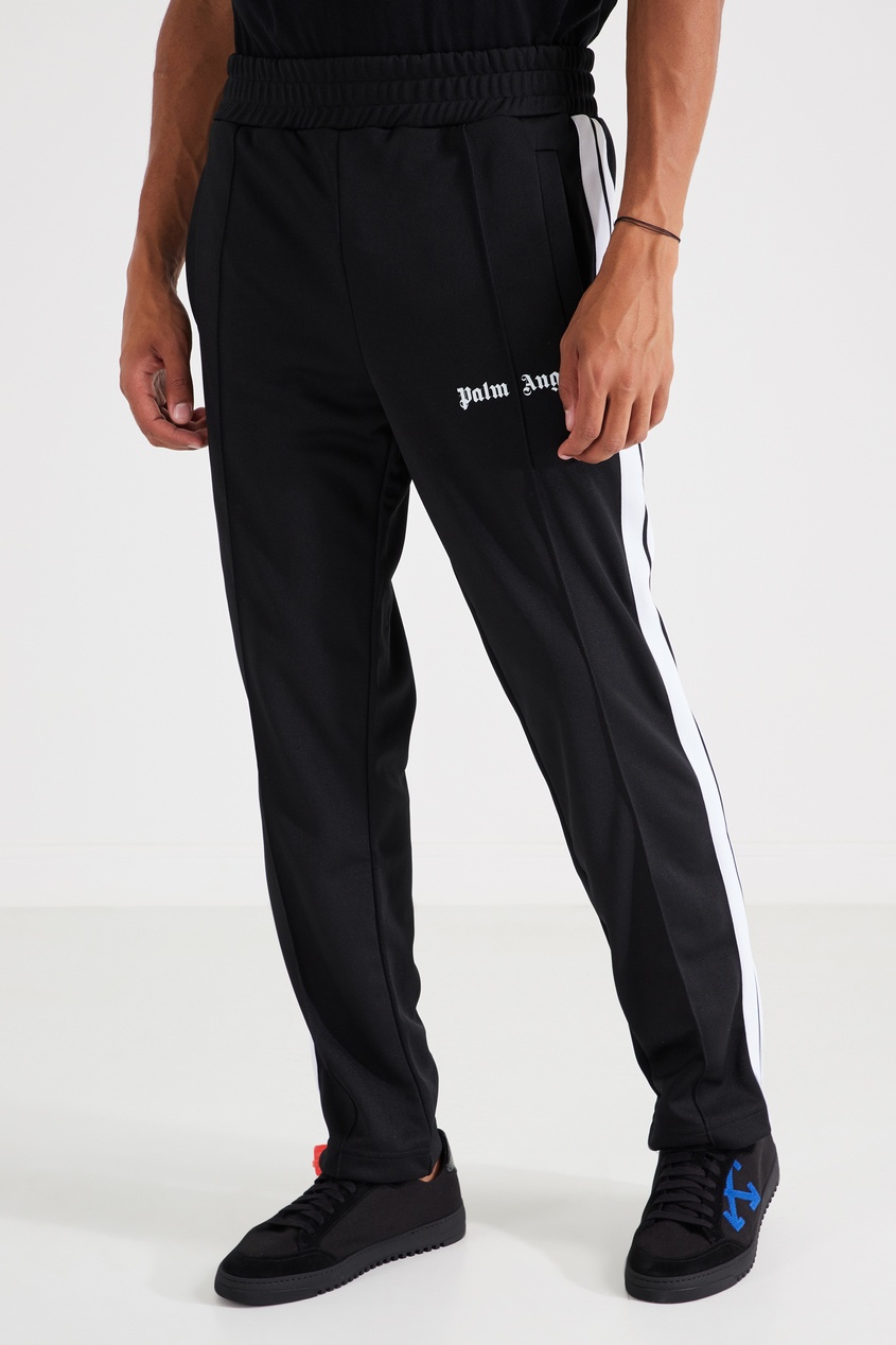 фото Черные спортивные брюки с логотипом palm angels