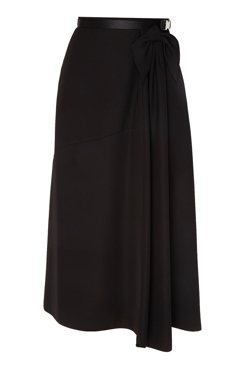 фото Черная юбка с бантом Prada
